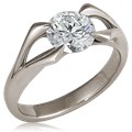Carved Branch Engagement Ring