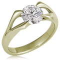 Carved Branch Engagement Ring
