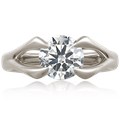 Carved Branch Engagement Ring