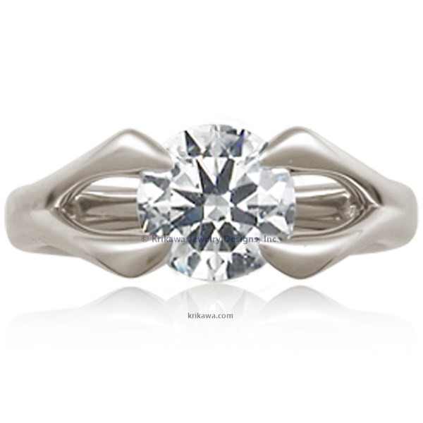 Carved Branch Engagement Ring