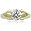 Carved Branch Engagement Ring