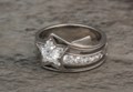 Shooting Star Engagement Ring with Diamond Accents