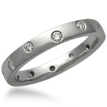 Scattered Diamond Wedding Band