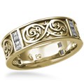 Renaissance Infinity Wedding Band with Diamonds