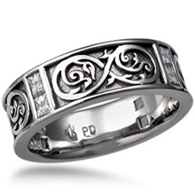 Renaissance Infinity Wedding Band with Diamonds