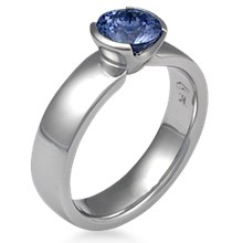 Modern Straight, Tapered Head Engagement Ring