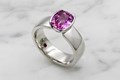 Modern Straight Tapered Head Engagement Ring