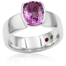 Modern Straight, Tapered Head Engagement Ring
