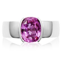 Modern Straight Tapered Head Engagement Ring - top view