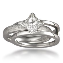 Modern Scaffolding Engagement Ring