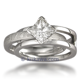Modern Scaffolding Engagement Ring