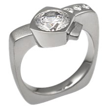 Modern Crossover Engagement Ring