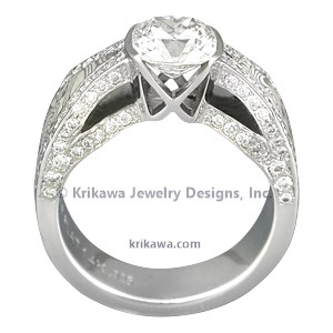 Mokume Borealis Diamond Accent Engagement Ring