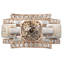 Mokume Falling Water Bridal Set - top view