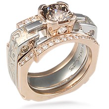 Mokume Falling Water Bridal Set