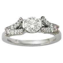  	Paved with Diamonds Engagement Ring - top view