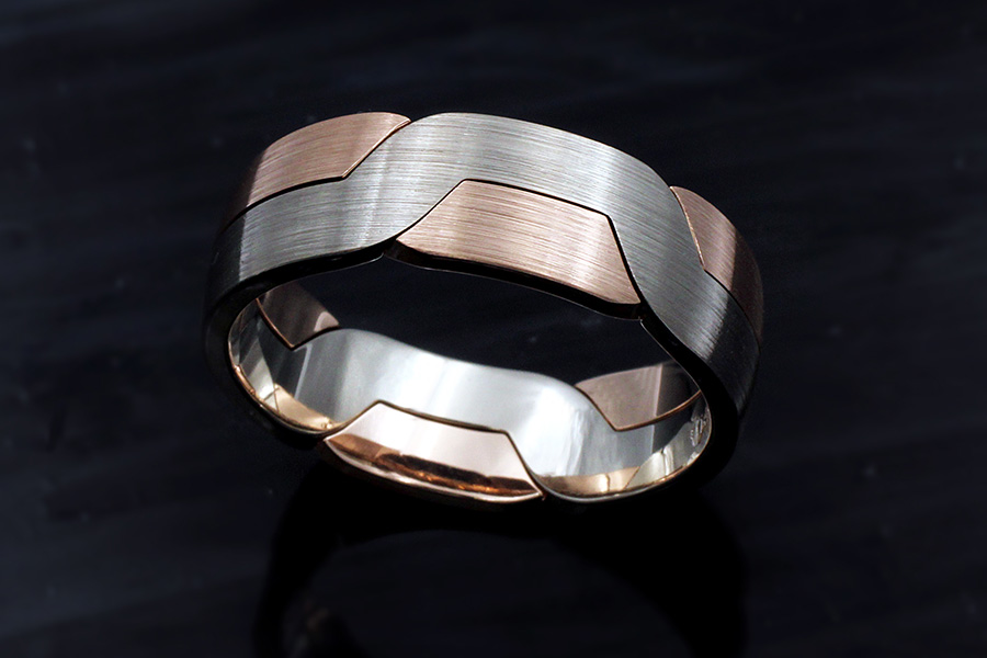 Modern Puzzle Wedding Ring