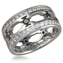 Tribal Double Diamond Thorn Wedding Ring