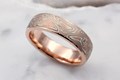 Champagne Mokume Wedding Band