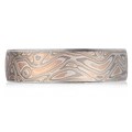 Champagne Mokume Wedding Band