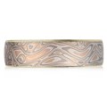 Champagne Mokume Wedding Band