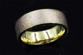 Trigold Mokume Wedding Band