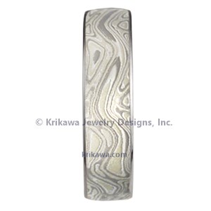 Winter Mokume Wedding Band