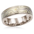 Winter Mokume Gane Wedding Band