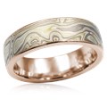 Winter Mokume Gane Wedding Band