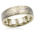 Winter Mokume Gane Wedding Band