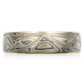 Winter Mokume Gane Wedding Band