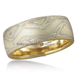 Designer Mokume Wedding Ring