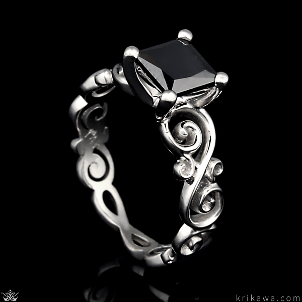 Infinity black on sale diamond ring