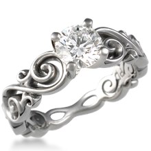 Contemporary Infinity Engagement Ring