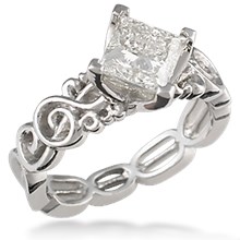 Harmony Treble Clef Engagement Ring
