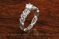 Harmony Treble Clef Engagement Ring with 5mm Round Brilliant Cut Diamond