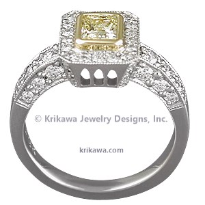 Brilliant Cathedral Light Pave Engagement Ring
