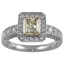 Brilliant Cathedral Light Pave Engagement Ring - top view