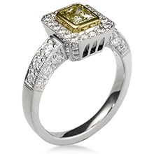 Brilliant Cathedral Light Pave Engagement Ring