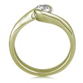 Carved Wave Light Engagement Ring
