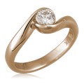 Carved Wave Light Engagement Ring