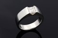 Modern Flush Stone Engagement Ring