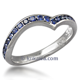 Custom Contoured Half Shank Channel Wedding Band