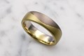 Two Tone Wave Wedding Band