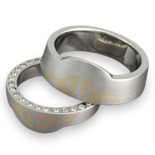 Flush Unity Interlocking Wedding Set