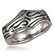 Tribal Wedding Band Plain