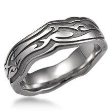 Tribal Eternity Wedding Band