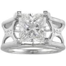 Galaxy Queen Engagement Ring - top view