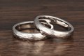 Long Hammered Wedding Band with a Contemporary Parallel Hammered Texture