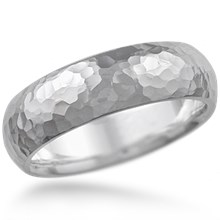 Round Hammer Wedding Band